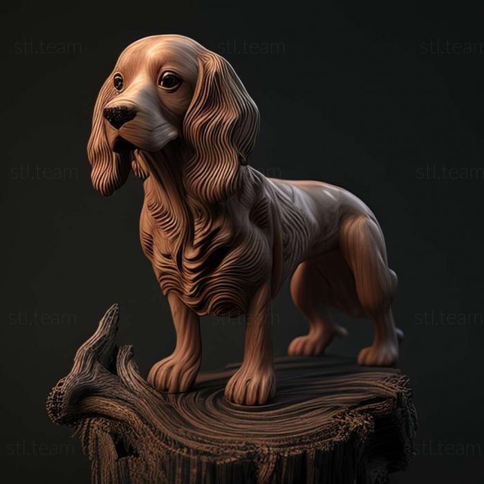 3D модель Веттерхун собака (STL)